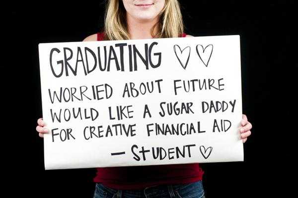 student looking for a sugar daddy for creative financial aid